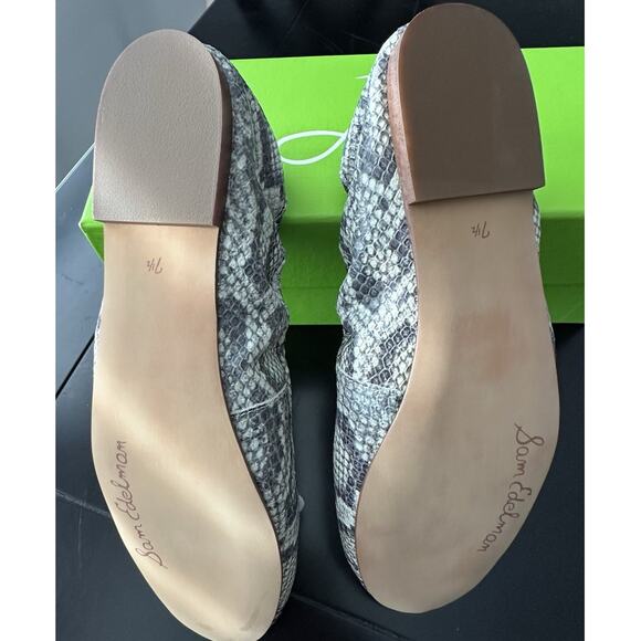 Sam Edelman Felicia Roccia Leather Snakeskin Ballet Flats Women's Size 7.5 $120 - Picture 4 of 6